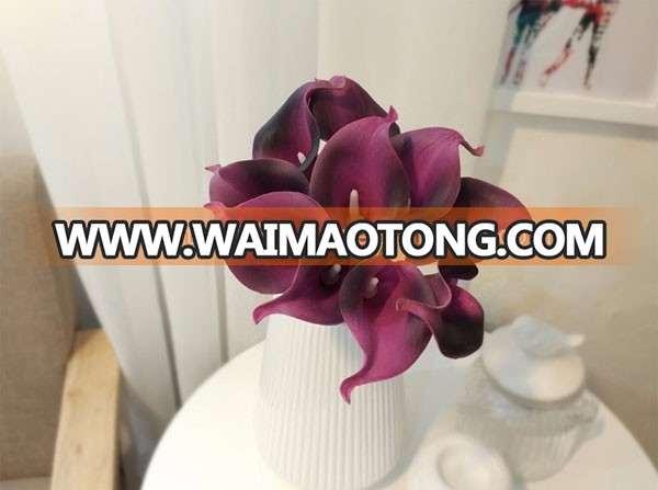 2018 new style artificial PU calla lily flower for wedding