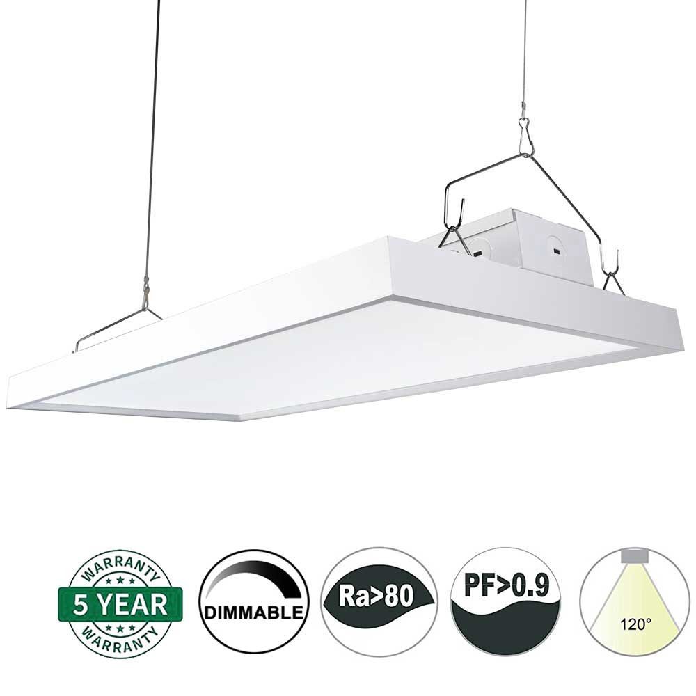 Factory price 2FT Linear LED High Bay Light Fixture - 110W (400W Fluorescent Equiv.), 13200lm, Dimmable, Hanging Warehouse S