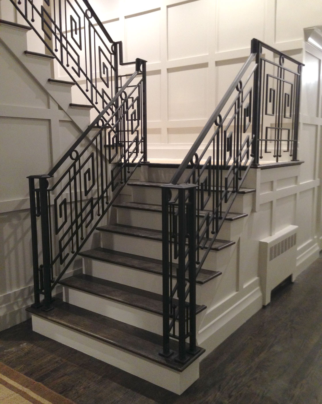 elegant iron staircase rail