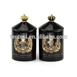 Aroma luxury candle jars ceramic jar with lid for customized fragrance soy candle