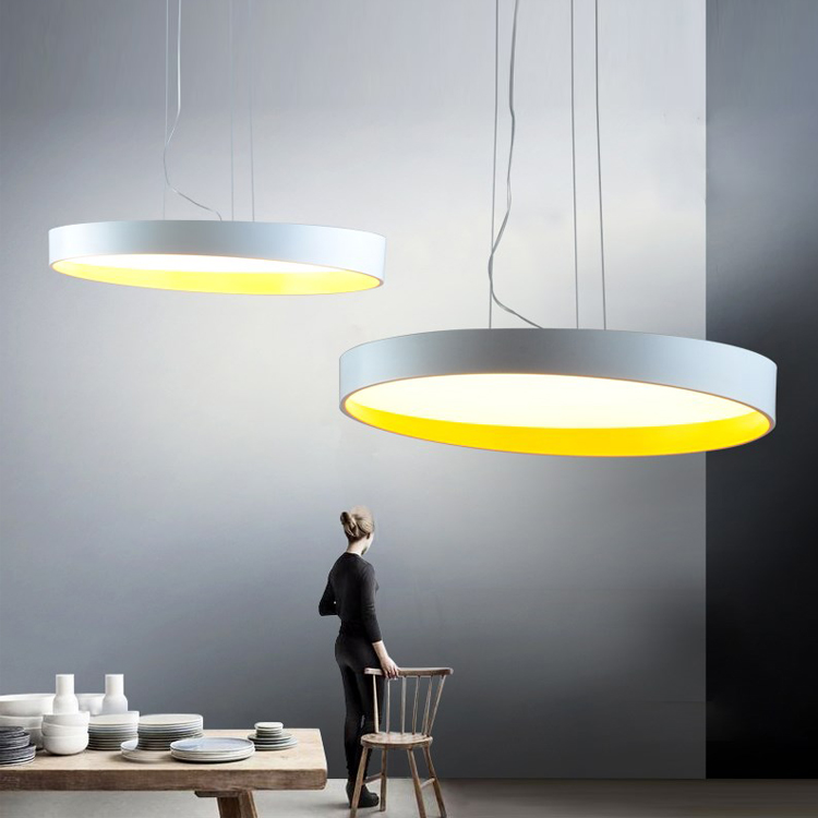 Zhongshan round acrylic chandelier led modern pendant light for living room and bedroom