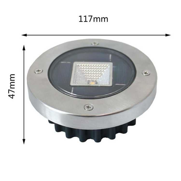 High brightness IP68 Stainless steel underground solar lights outdoor for garden pathway yard