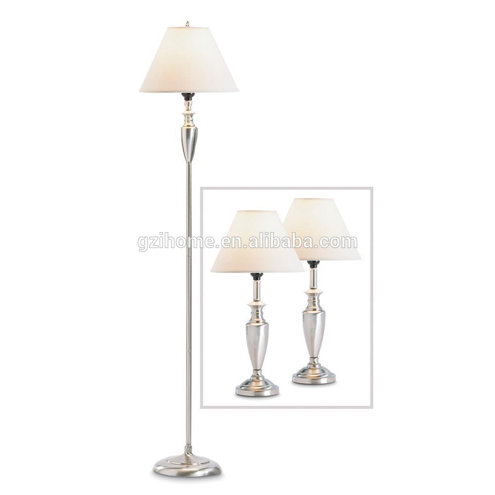 Modern Floor Lamp and 2 Table Lamps Set