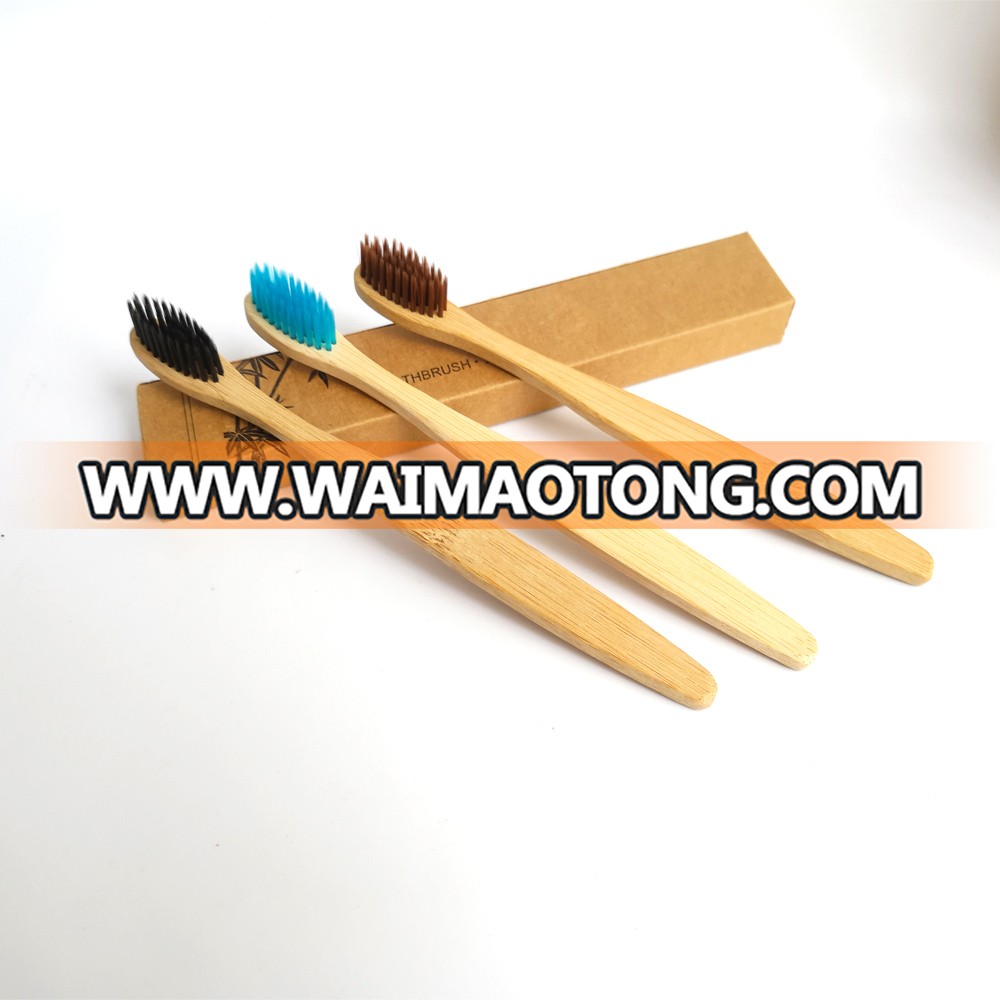 Wholesale Natural Bamboo Toothbrush Eco Friendly Bamboo Charcoal Toothbrush