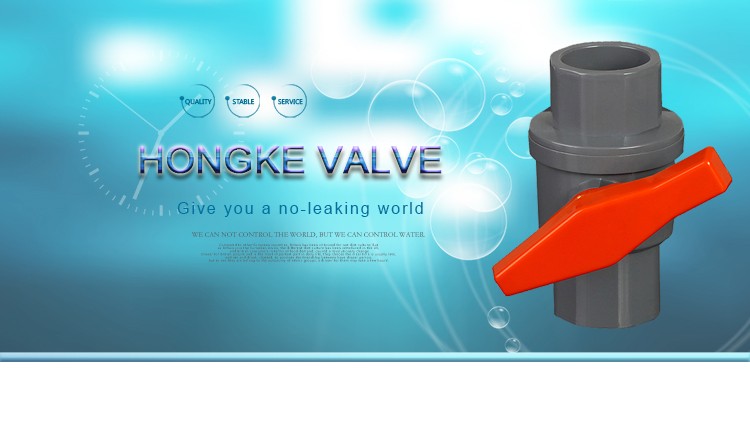 Two Pieces Plastic PVC DN20 Ball Valve Low Price High Quality ball valveplastic PVC ball valve