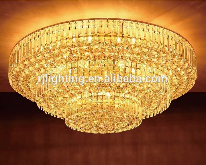 Zhongshan crystal chandelier factory rectangle wave ceiling light living room decorative lighting