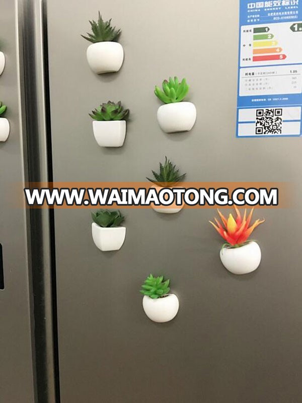 Hot sale plastic artificial succulent plant for fridge decoration