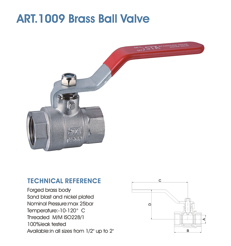 STA.1009 new products 3/8"-2" Inch ball valves cw617n BSP threaded brass forged ball valves china