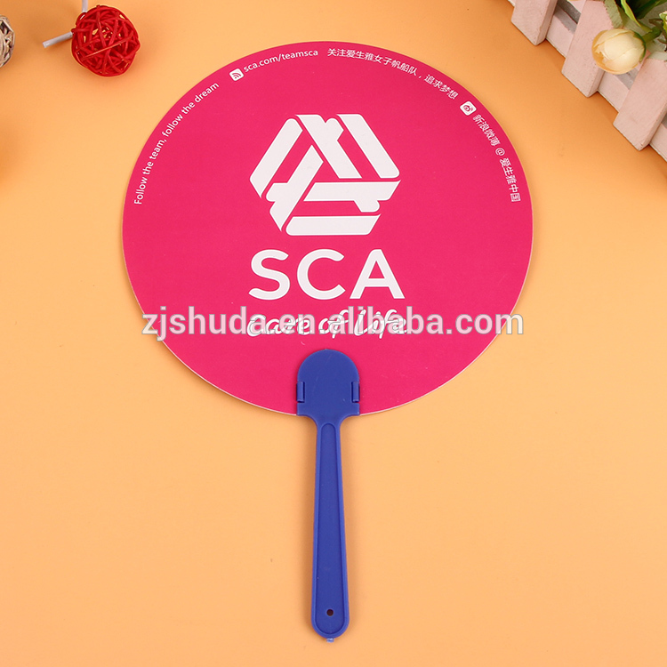 Eco-Friendly Pp Plastic Hand Fan For Ad