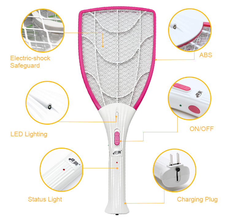 Mosquito swatter/rechargeable mosquito racket/Electric mosquito killer and fly swatter