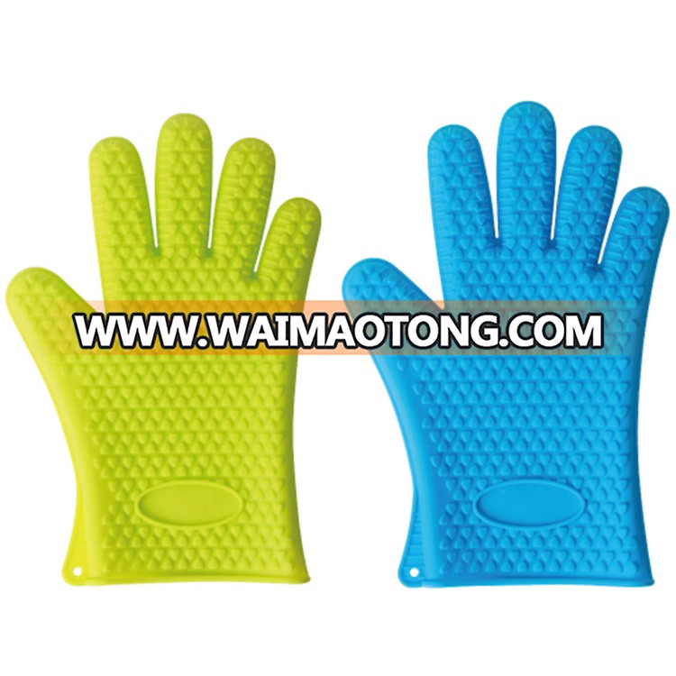 Heat Resistant silicon oven gloves and pot holder kitchen glove novelty oven mitts