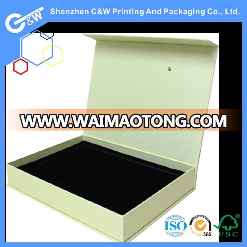 Custom printed folding paper packaging gift box with magnetic closure for cosmetics gift packaging