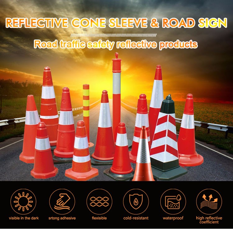 Hot Sales Pvc Reflective Safety Cone Sleeve