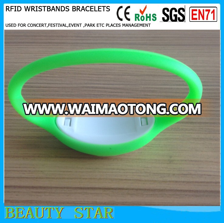 Logo Customized Silicone bracelets,RFID silicone bracelets for party,events,swimming pool China factory