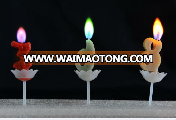 Birthday party use Color flame feature number candles