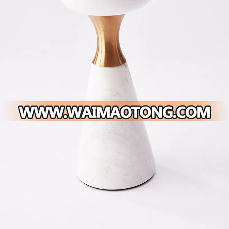 NO H019 marble white simple candle holder for home dining decor