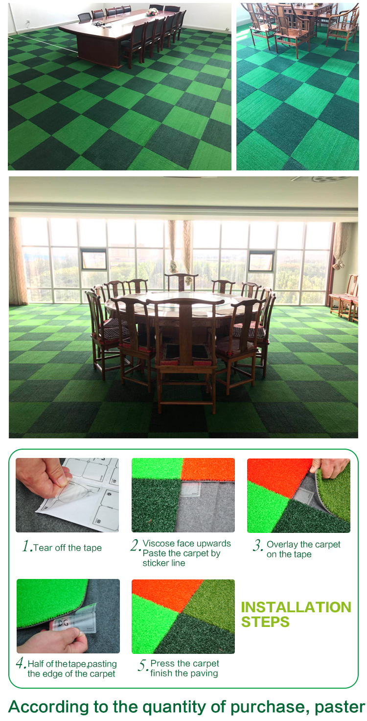 Carpet lawn antislip green plastic carpet / Home decoration artificial grass sports flooring for garden