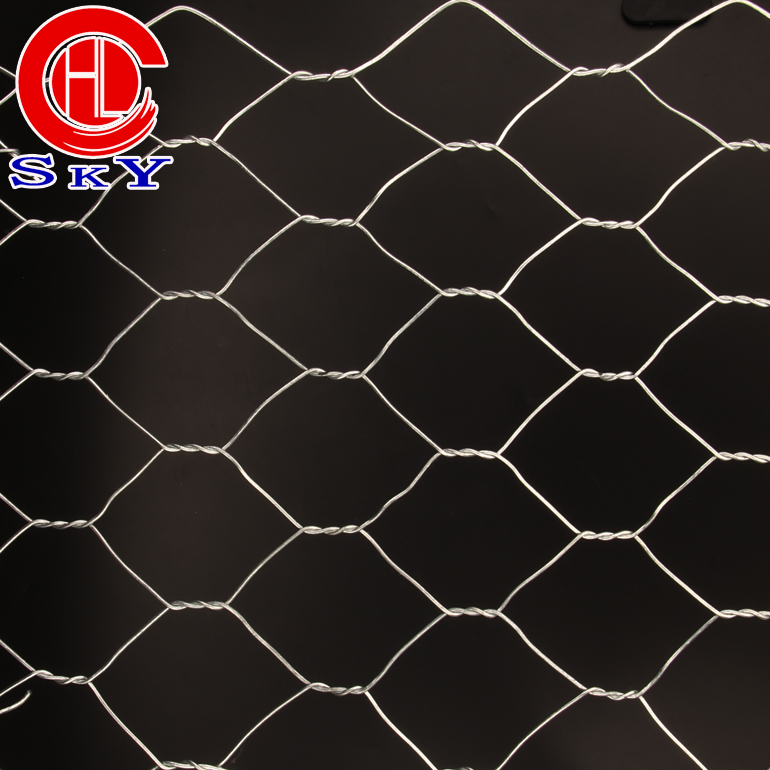 Gabion wire mesh box stone baskets galvanized hexagonal mesh