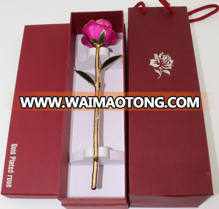 24k gold rose flowers valentines day gifts with package wholesale factory direct