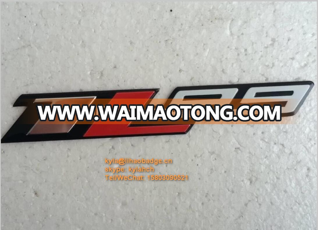 Quality custom made adhesive aluminum  embossed car nameplate