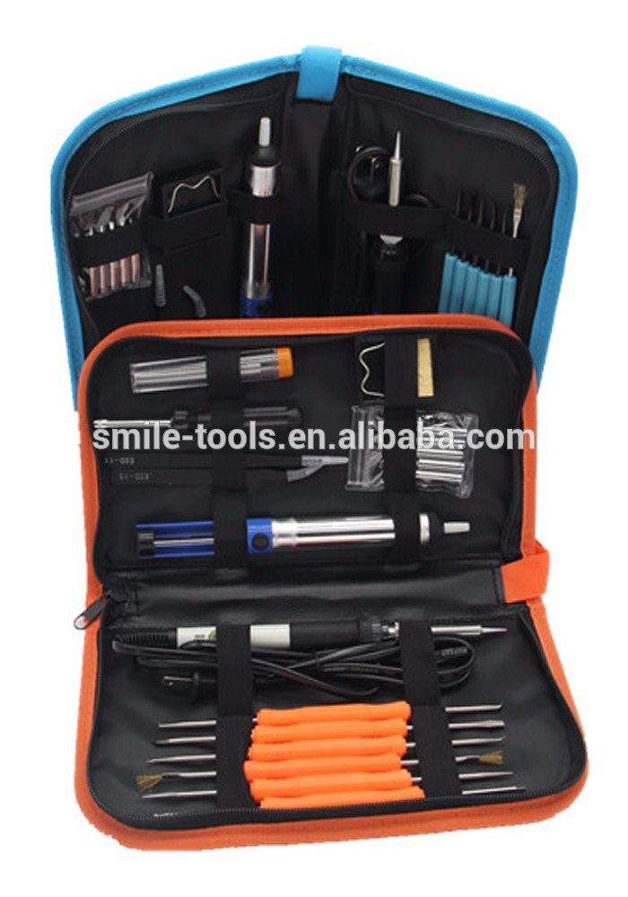 Electric Soldering Iron Tool Kit Tin Wire Desoldering Pump Tweezers Screwdrivers Iron US/EU Type