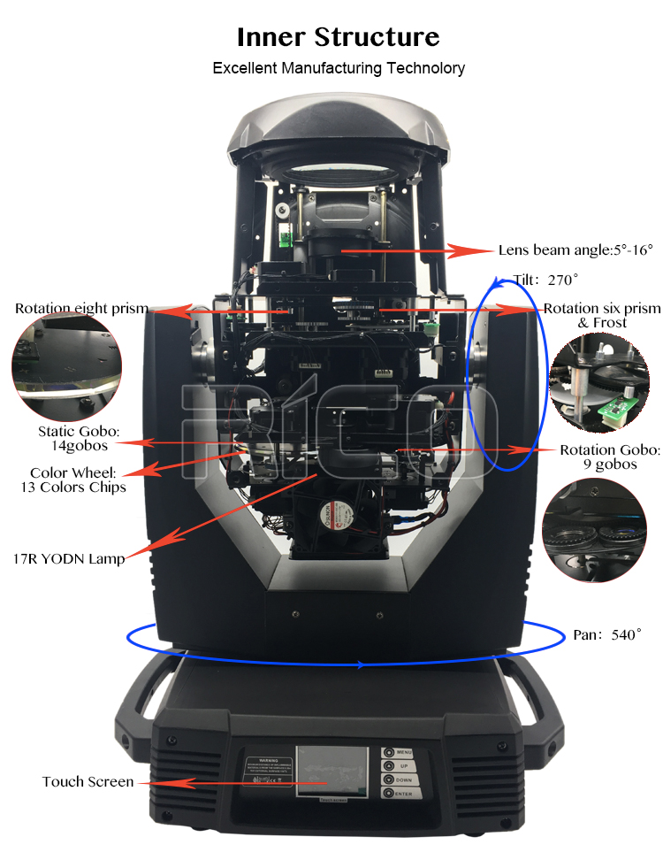 Event lighting Spot wash 17R 350w sharpy beam moving head light stage newest