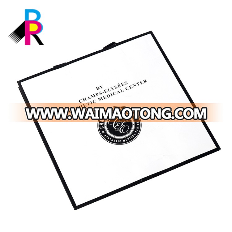 OEM New Design Black  Folding Shopping Bag With Glossy Lamination