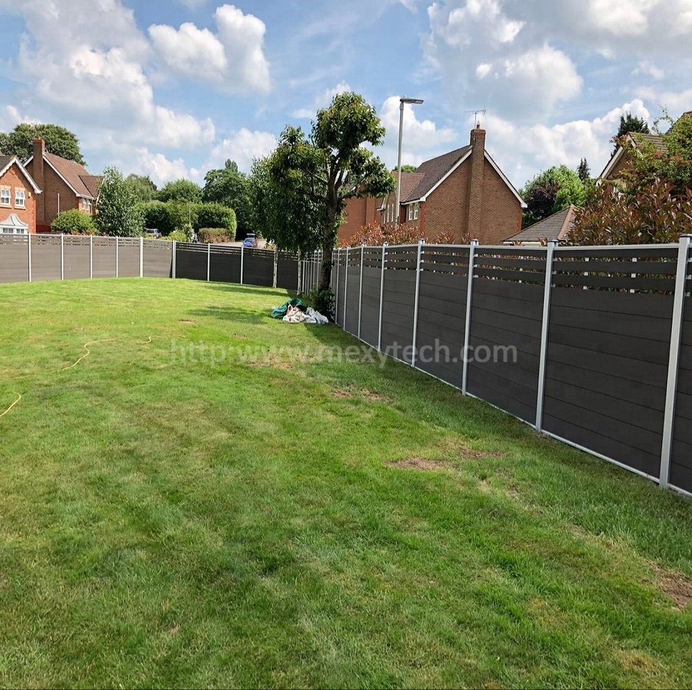 outdoor using wooden plastic wpc fence panels compositing fencing