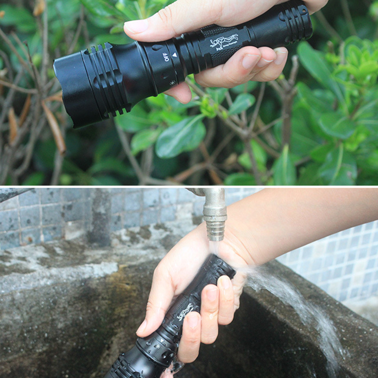 YAOMING Aviation aluminum XML-T6 waterproof LED flashlight magnetic switch diving torch for go under water