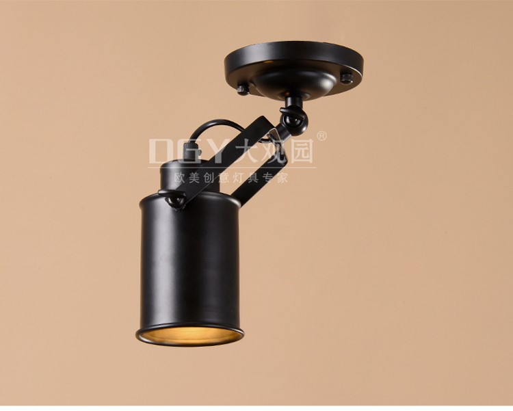 bar club vintage style surface mounted lamp head Adjustable black tube shape ceiling spot light