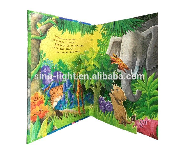 High Quality Childern Hardcover Book Kid Activity Pop-up Book 3D Coloring Book Coated Art Paper+Board Factory OEM