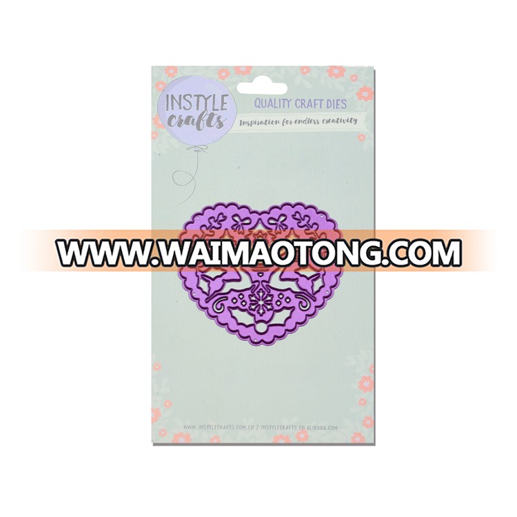 Heart shape wedding metal dies template for wedding invitations