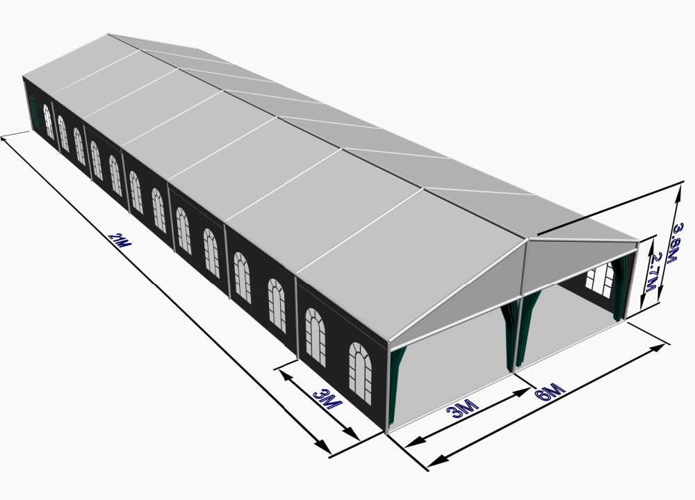 aluminium frame 10x10m tent with inner lining decoration