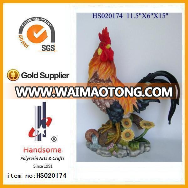 Hot selling Resin animal funny garden statue polyresin rooster