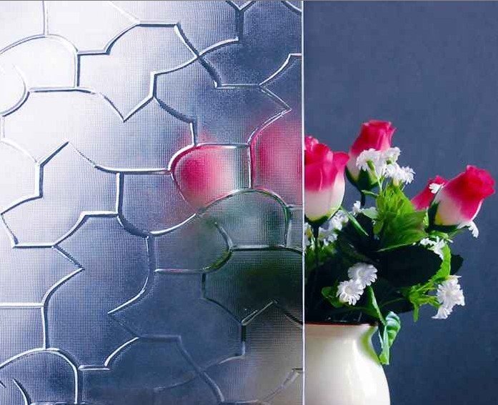 High quality rain patterned glass