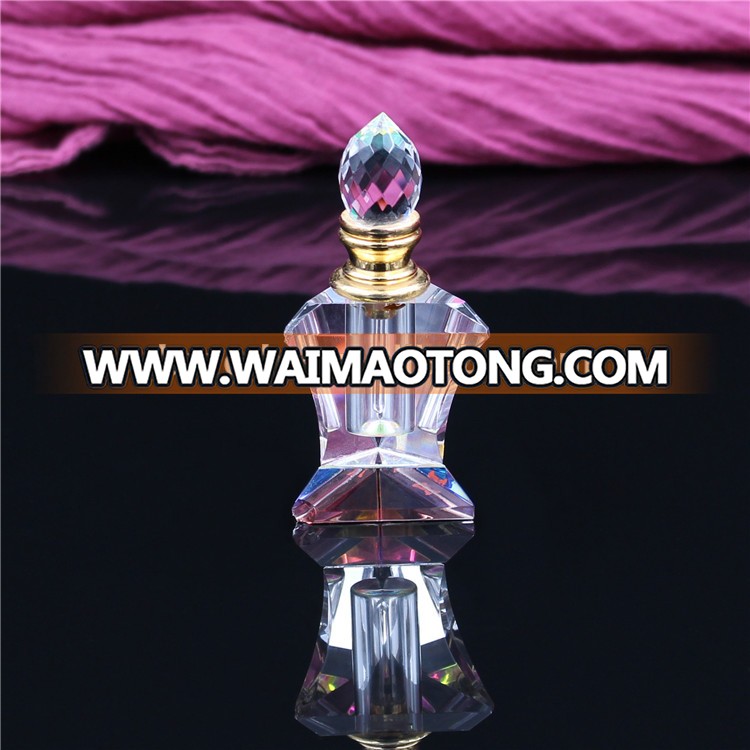 dubai 3ml small empty oil glass k9 crystal perfume bottle wholesale