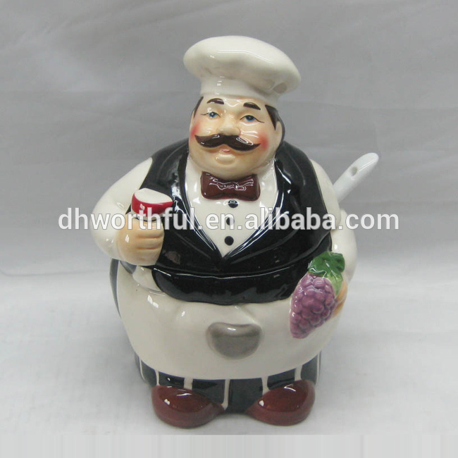 Lovely chef ceramic storage tank ceramic candy canister