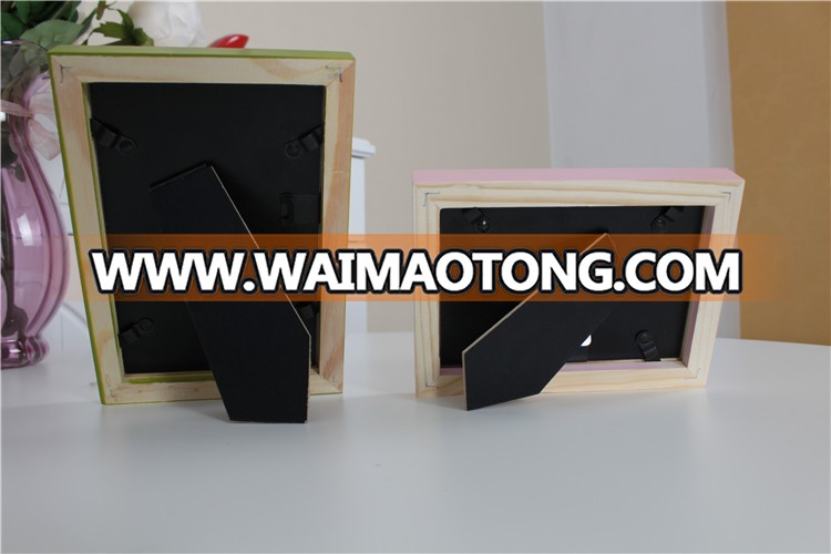 Square deep wooden shadow box frame / decorative wall wood frame light box wholesale