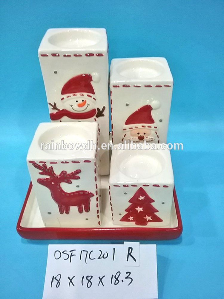 Christmas Tea Light Holder Set