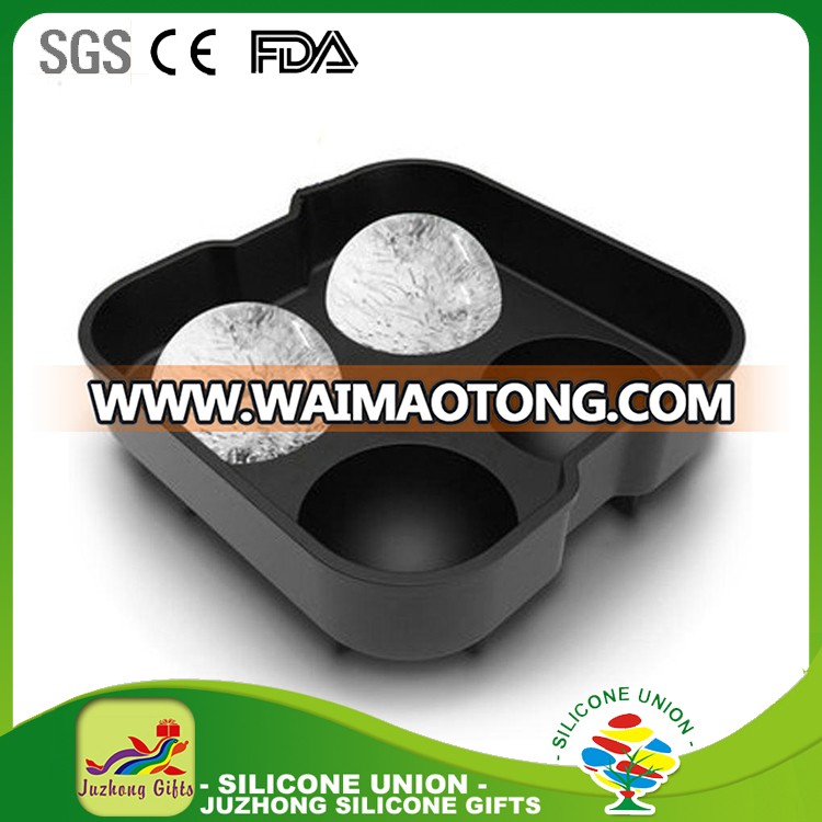 Food Grade silicone ice ball mold,custom logo printing silicone ice cube trays