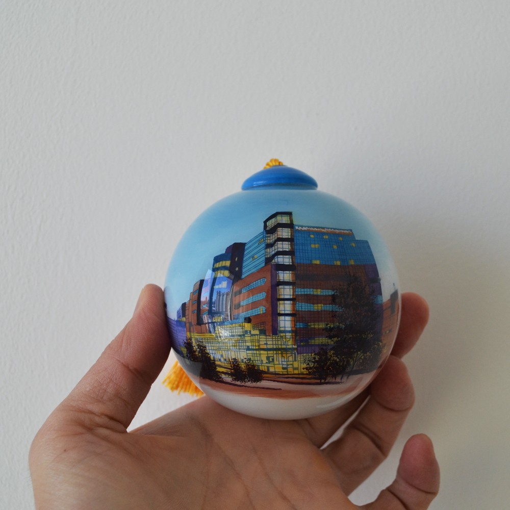 personalized inside painting glass bauble for Christmas tree as well as home decoration