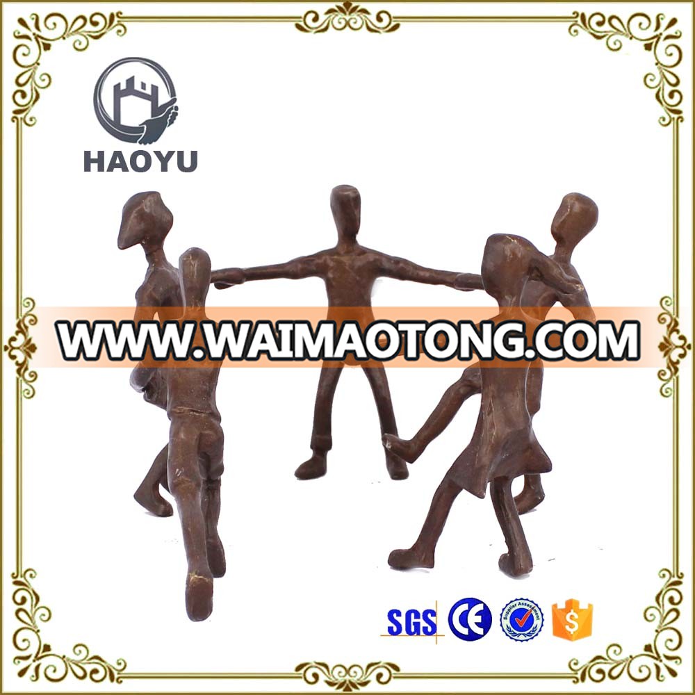 Home decorating art and crafts antique bronze children playing statues