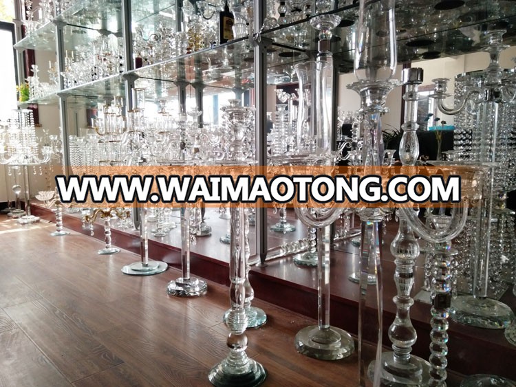 wholesale 135 cm H wedding table crystal candle candelabras 9 arms centerpiece decor