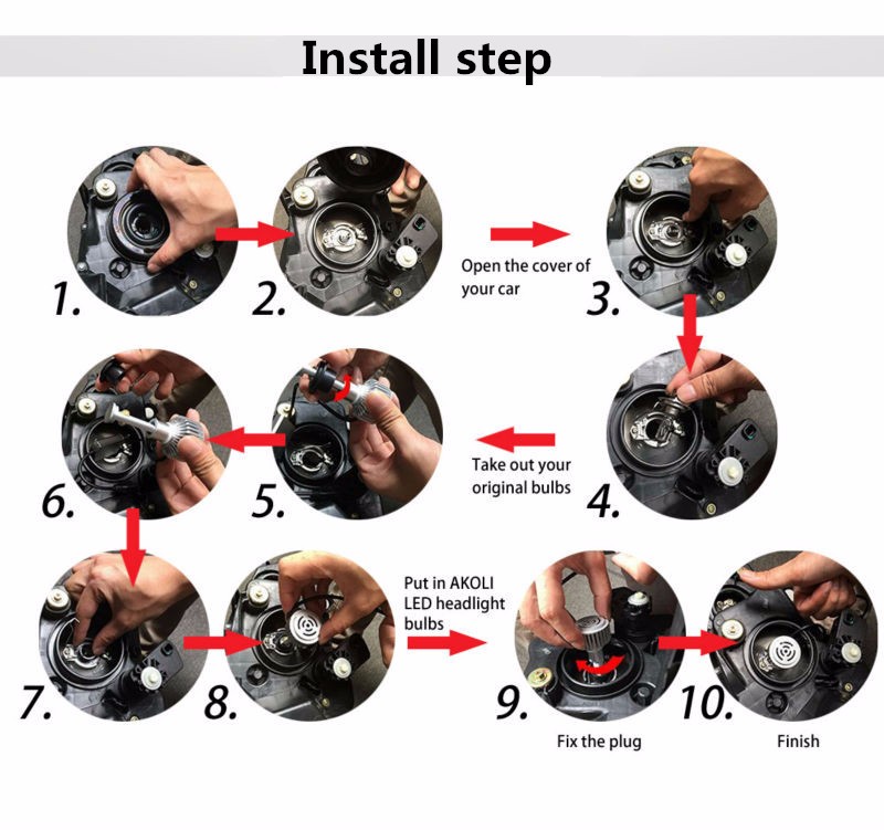 Super bright X3 led headlight high power 50w 6000lm car Led Headlight kit 9012 led