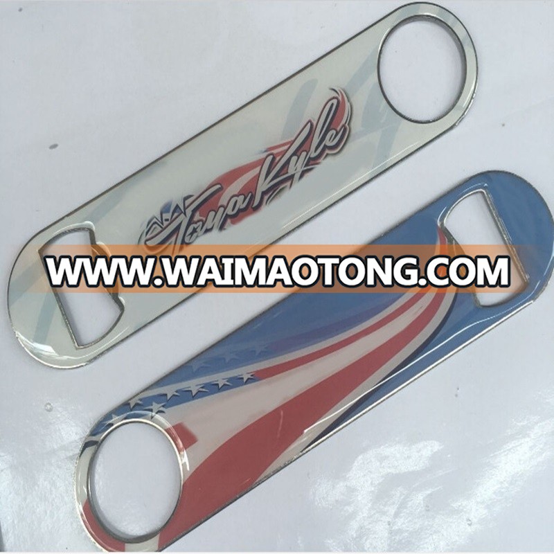 HXY High Grade Engraved Custom Logo Metal Bottle Opener For Promotion Brand Communication