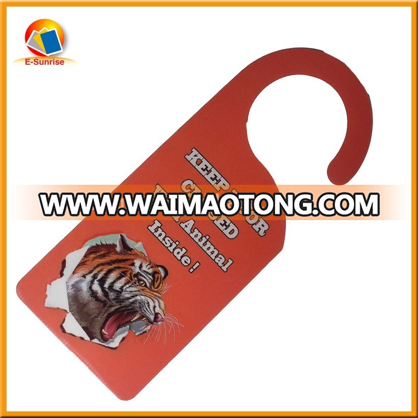 2018 3d lenticular hanger new arriving do not disturb door sign plastic 3d  door knob hanger custom design