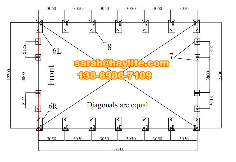 Construction steel structure warehouse Tent 40FT x60FT