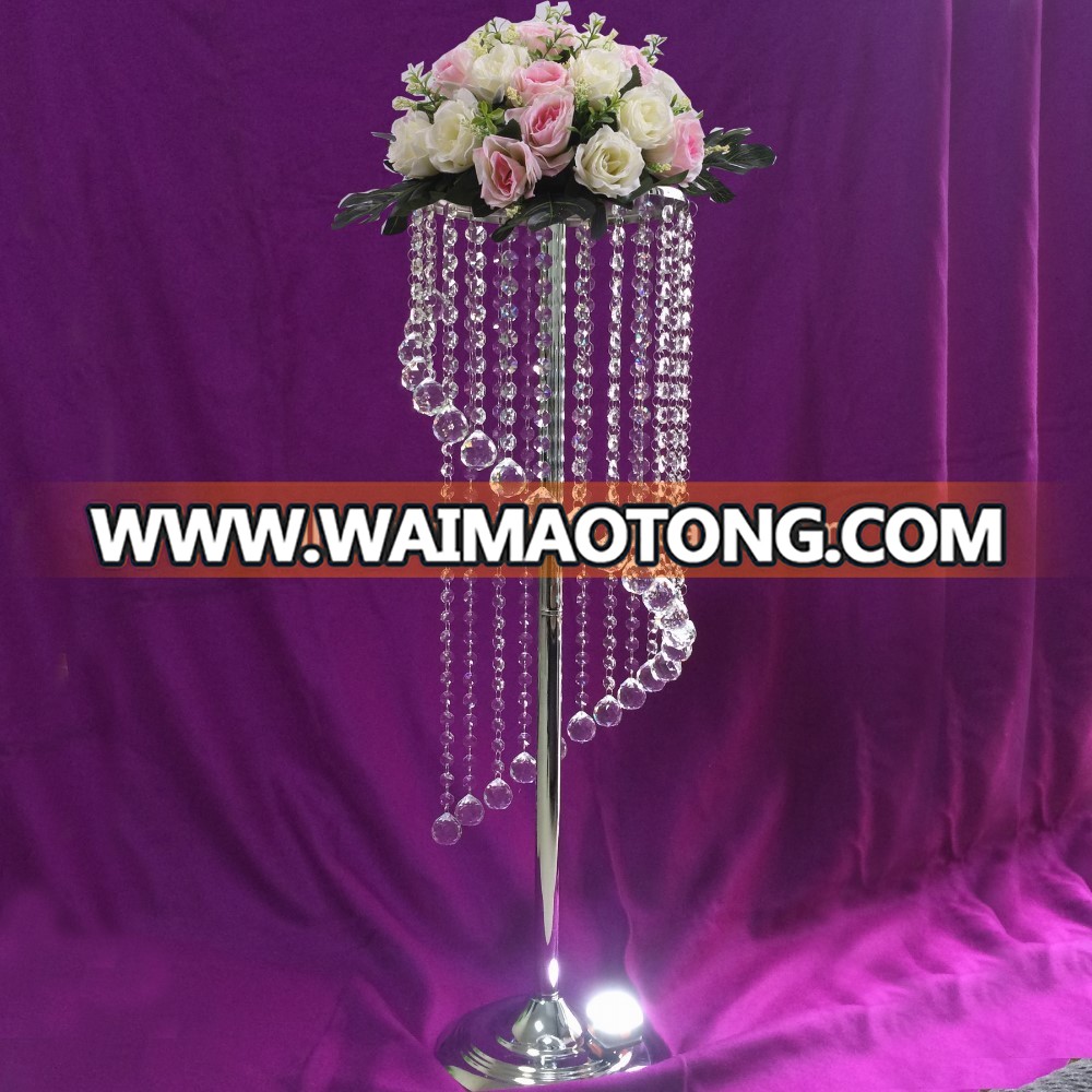 New arrival 65 CM height k9 beads Crystal Wedding Table Centerpiece , flower road leads stand centerpieces