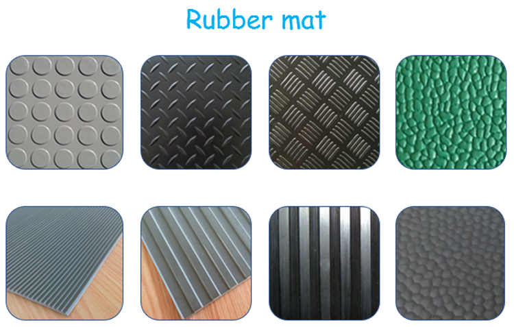 flat ribbed industrial rubber floor mat in roll