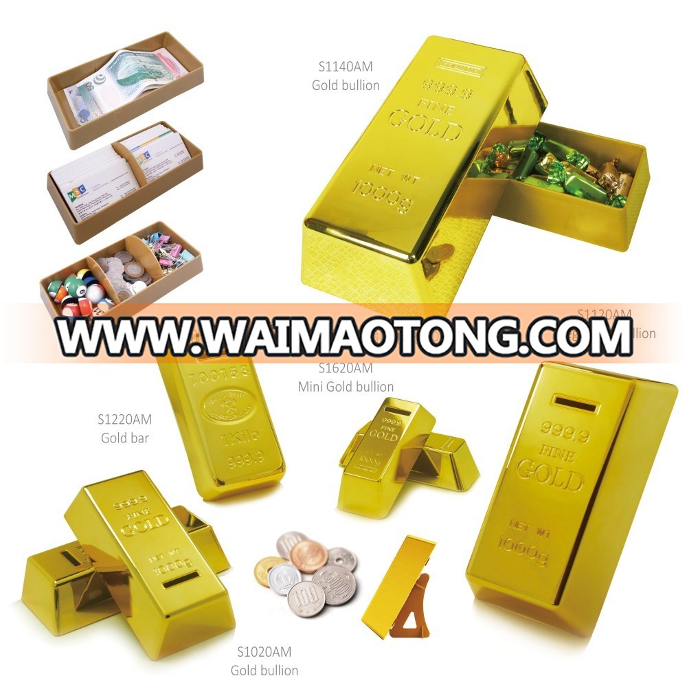 Low MOQ Factory Direct Promotional item Gold Bullion Saving Money Box